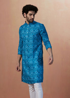 Feroze Blue Kurta image number 0